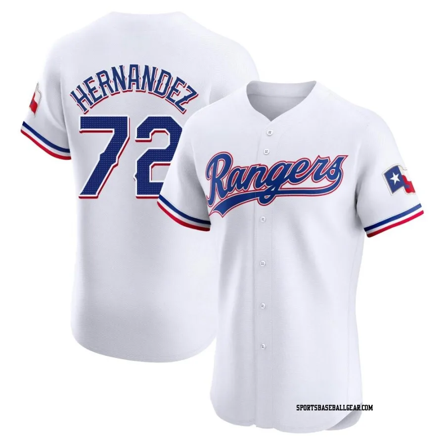 Jonathan Hernandez Men's Texas Rangers White Elite Home Jersey