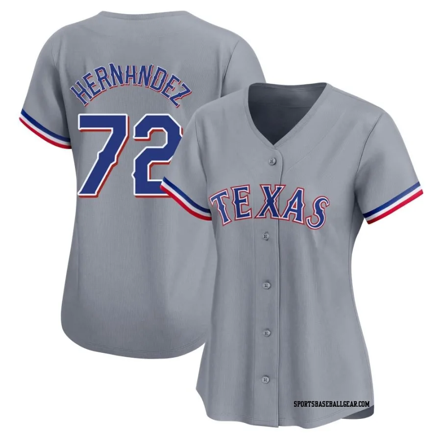 Jonathan Hernandez Women's Texas Rangers Gray Limited Away Jersey