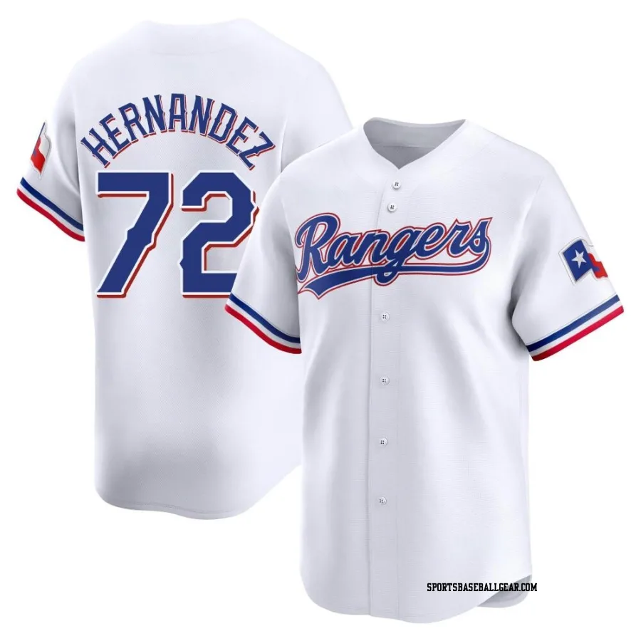 Jonathan Hernandez Youth Texas Rangers White Limited Home Jersey