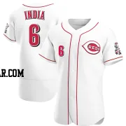 Jonathan India Men's Cincinnati Reds White Authentic Home Jersey