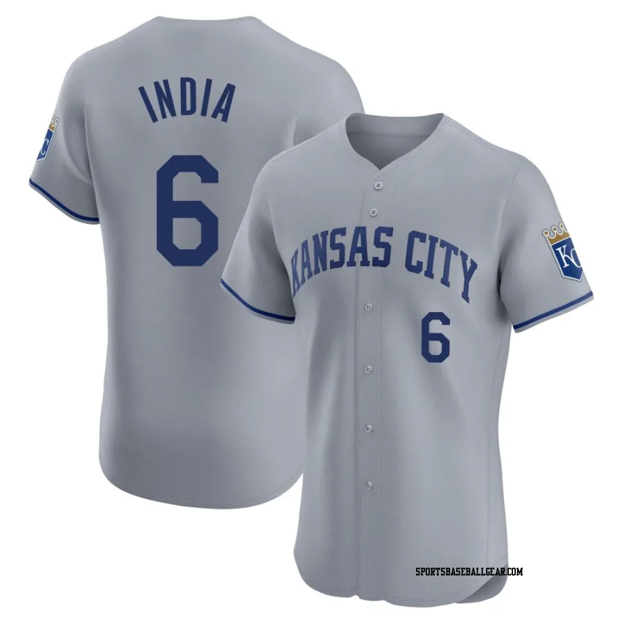 Jonathan India Men's Kansas City Royals Gray Elite Road Jersey