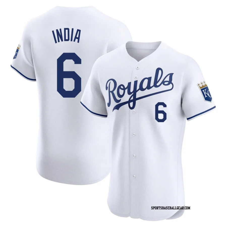 Jonathan India Men's Kansas City Royals White Elite Home Jersey