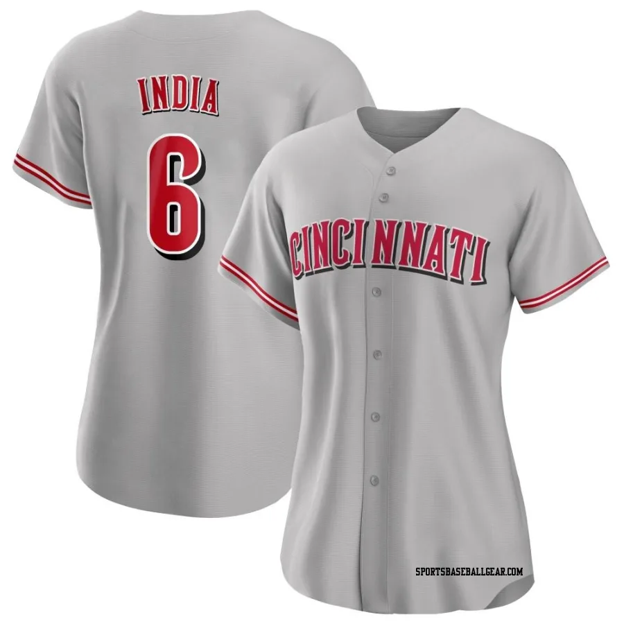 Jonathan India Women's Cincinnati Reds Gray Replica Road Jersey