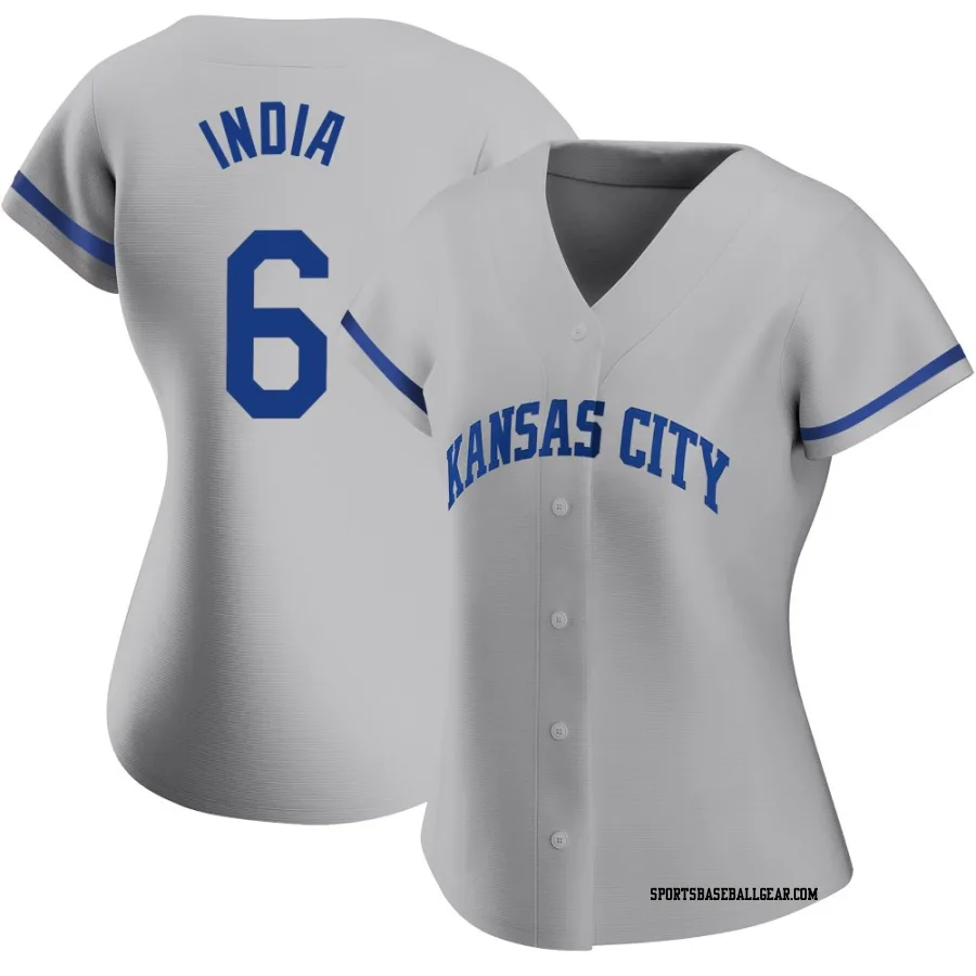 Jonathan India Women's Kansas City Royals Gray Replica 2022 Road Jersey