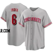 Jonathan India Youth Cincinnati Reds Gray Replica Road Jersey