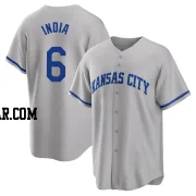 Jonathan India Youth Kansas City Royals Gray Replica 2022 Road Jersey