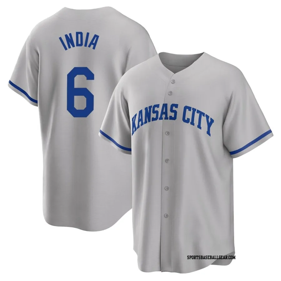 Jonathan India Youth Kansas City Royals Gray Replica 2022 Road Jersey