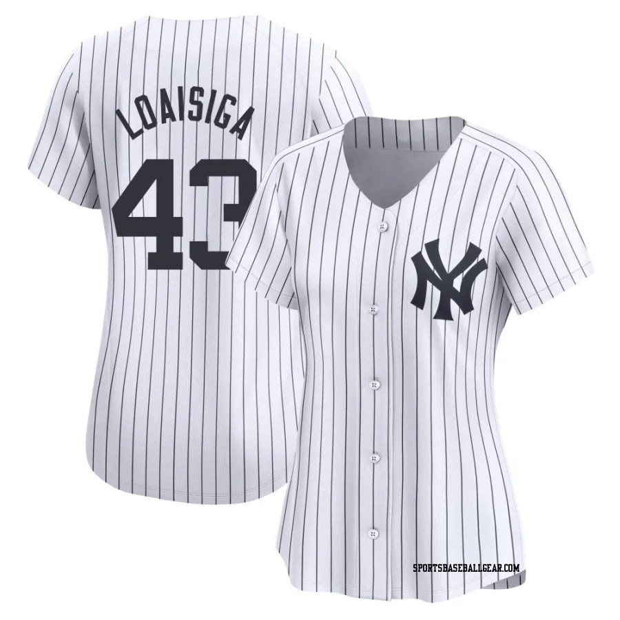 Jonathan Loaisiga Women's New York Yankees White Limited Yankee Home Jersey