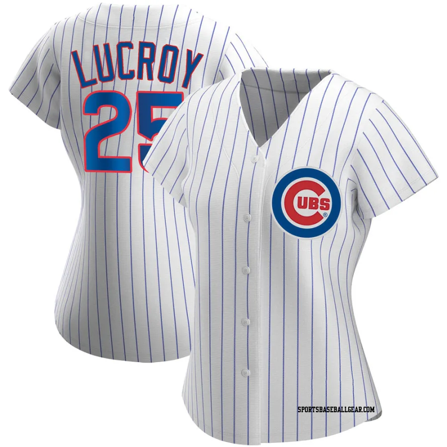 Jonathan Lucroy Women's Chicago Cubs White Authentic Home Jersey