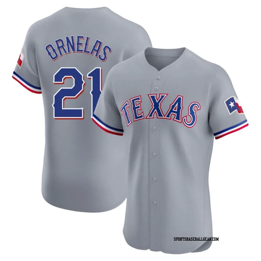 Jonathan Ornelas Men's Texas Rangers Gray Elite Road Jersey