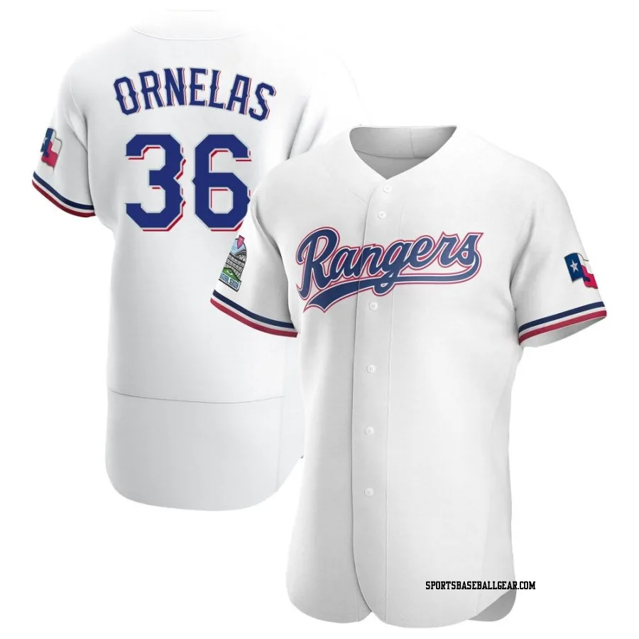 Jonathan Ornelas Men's Texas Rangers White Authentic Home Jersey