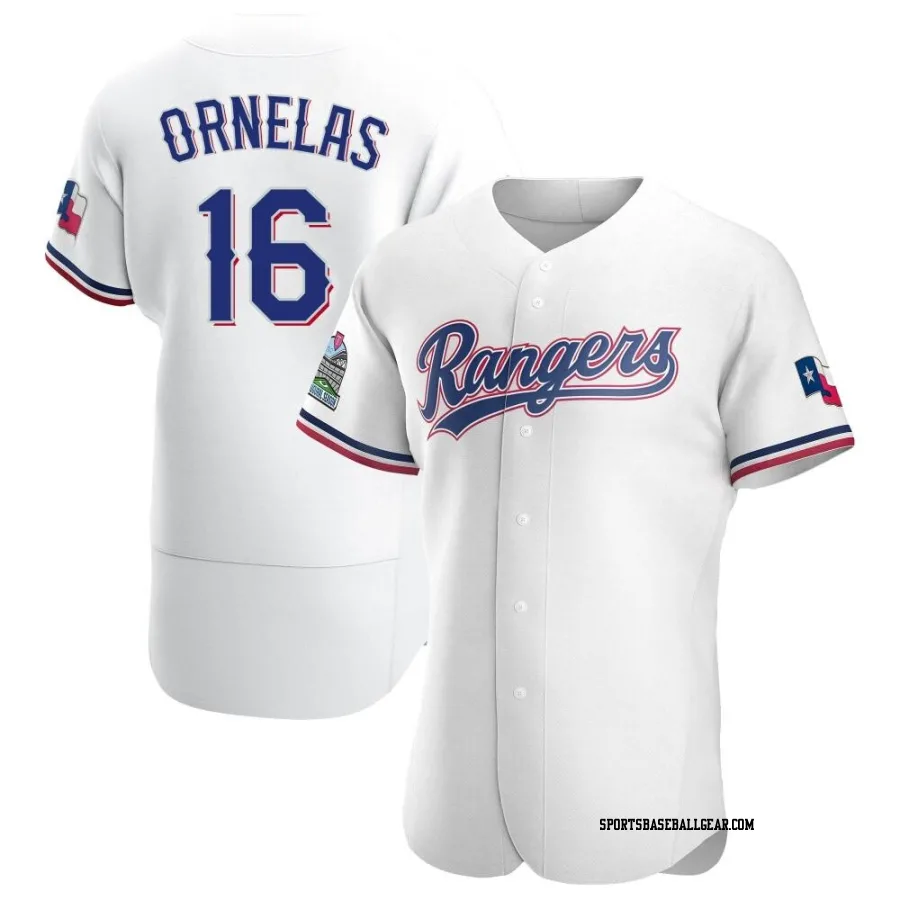 Jonathan Ornelas Men's Texas Rangers White Authentic Home Jersey