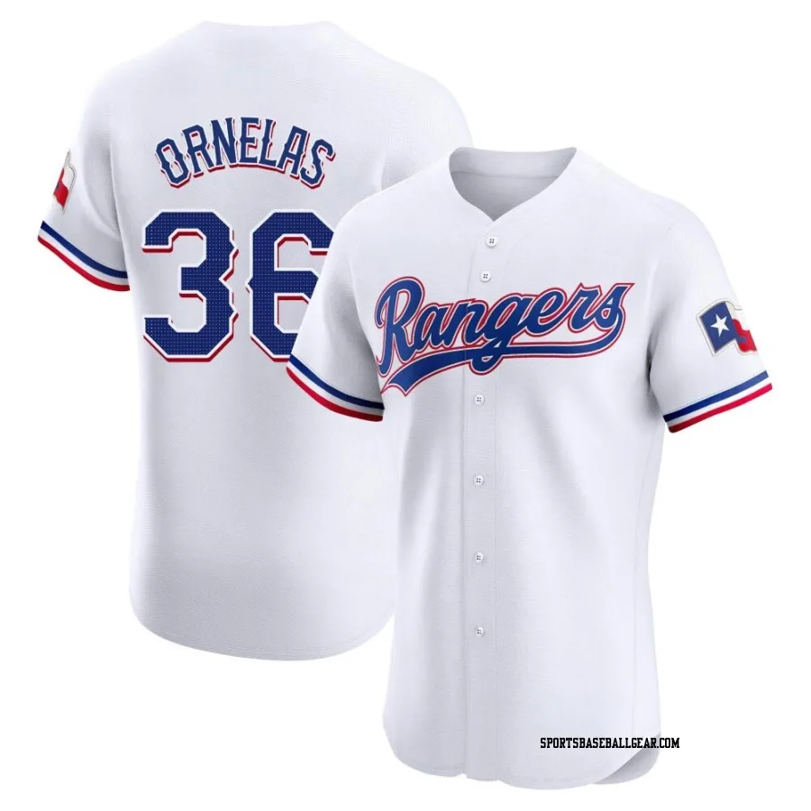 Jonathan Ornelas Men's Texas Rangers White Elite Home Jersey