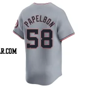 Jonathan Papelbon Men's Washington Nationals Gray Limited Road Jersey