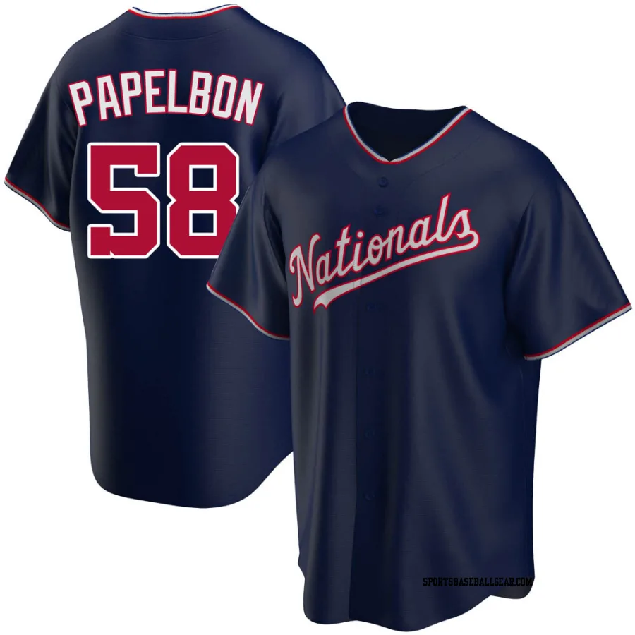 Jonathan Papelbon Men's Washington Nationals Navy Replica Alternate Jersey