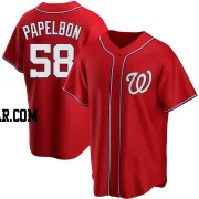 Jonathan Papelbon Men's Washington Nationals Red Replica Alternate Jersey