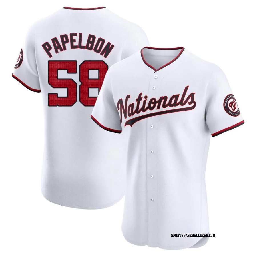 Jonathan Papelbon Men's Washington Nationals White Elite Home Jersey