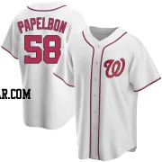 Jonathan Papelbon Men's Washington Nationals White Replica Home Jersey