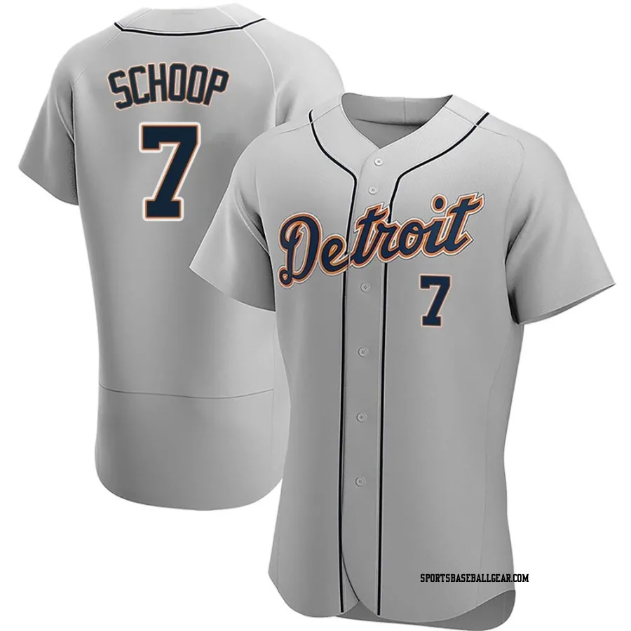 Jonathan Schoop Men's Detroit Tigers Gray Authentic Road Jersey