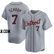 Jonathan Schoop Men's Detroit Tigers Gray Limited Road Jersey