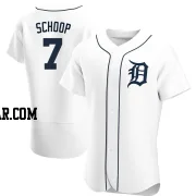 Jonathan Schoop Men's Detroit Tigers White Authentic Home Jersey