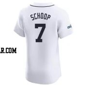 Jonathan Schoop Men's Detroit Tigers White Elite Home Patch Jersey