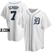 Jonathan Schoop Men's Detroit Tigers White Replica Home Jersey