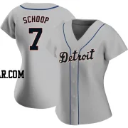 Jonathan Schoop Women's Detroit Tigers Gray Authentic Road Jersey