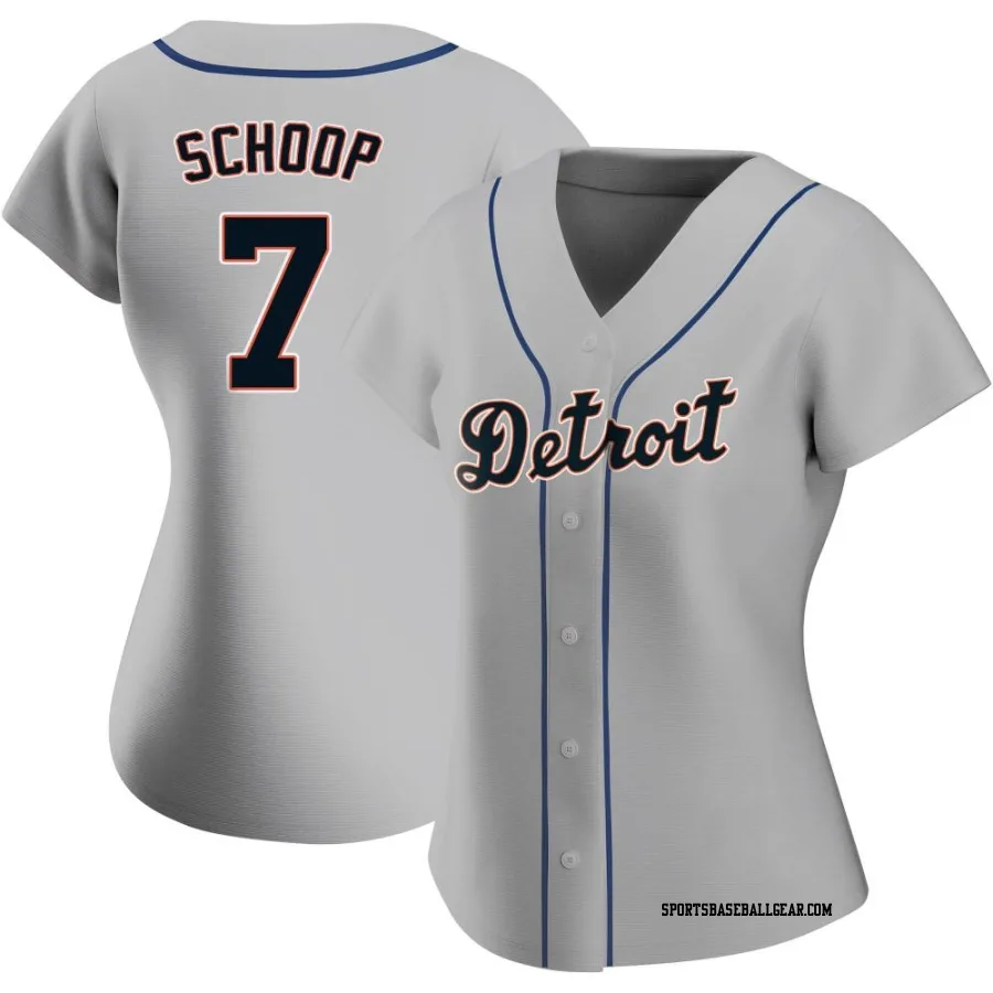 Jonathan Schoop Women's Detroit Tigers Gray Authentic Road Jersey