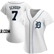 Jonathan Schoop Women's Detroit Tigers White Authentic Home Jersey