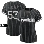 Jonathan Stiever Women's Chicago White Sox Black Authentic 2021 City Connect Jersey