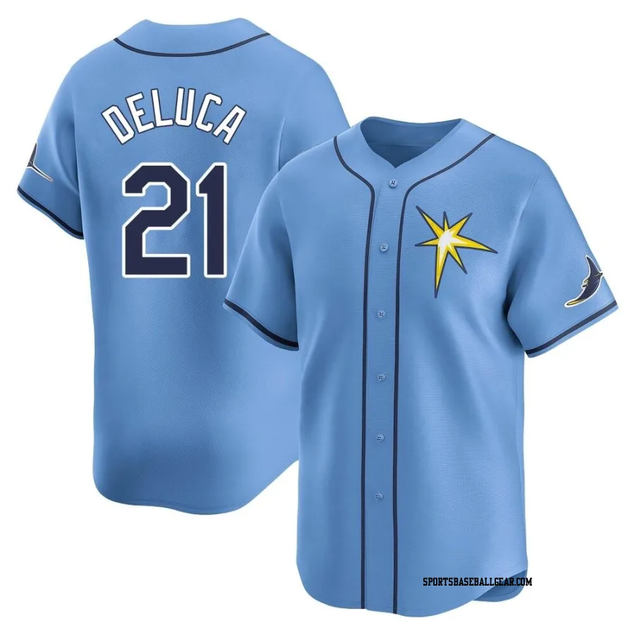 Jonny Deluca Men's Tampa Bay Rays Light Blue Limited Alternate Jersey