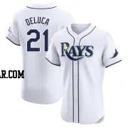 Jonny Deluca Men's Tampa Bay Rays White Elite Home Jersey