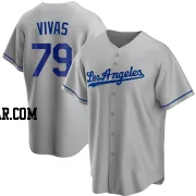 Jorbit Vivas Men's Los Angeles Dodgers Gray Replica Road Jersey