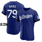 Jorbit Vivas Men's Los Angeles Dodgers Royal Authentic 2021 City Connect Jersey