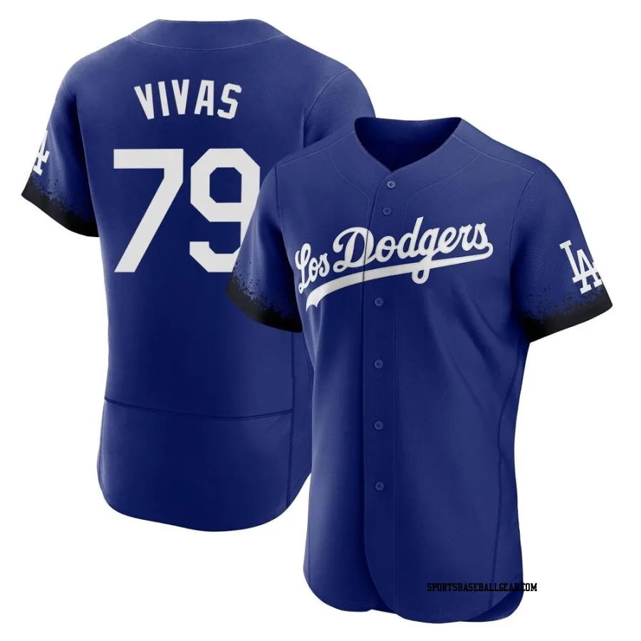 Jorbit Vivas Men's Los Angeles Dodgers Royal Authentic 2021 City Connect Jersey