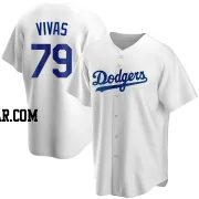 Jorbit Vivas Men's Los Angeles Dodgers White Replica Home Jersey