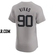 Jorbit Vivas Men's New York Yankees Gray Elite Road Jersey