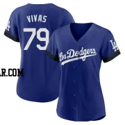 Jorbit Vivas Women's Los Angeles Dodgers Royal Authentic 2021 City Connect Jersey