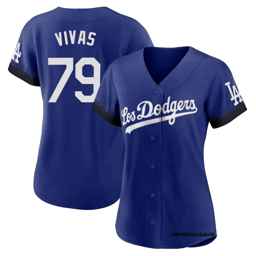 Jorbit Vivas Women's Los Angeles Dodgers Royal Authentic 2021 City Connect Jersey