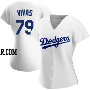 Jorbit Vivas Women's Los Angeles Dodgers White Authentic Home Jersey