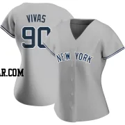 Jorbit Vivas Women's New York Yankees Gray Authentic Road Name Jersey