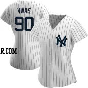 Jorbit Vivas Women's New York Yankees White Authentic Home Name Jersey