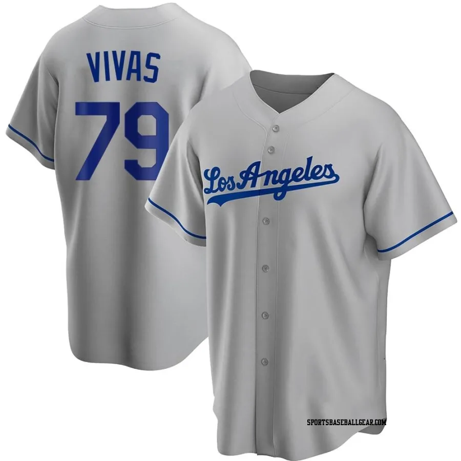 Jorbit Vivas Youth Los Angeles Dodgers Gray Replica Road Jersey