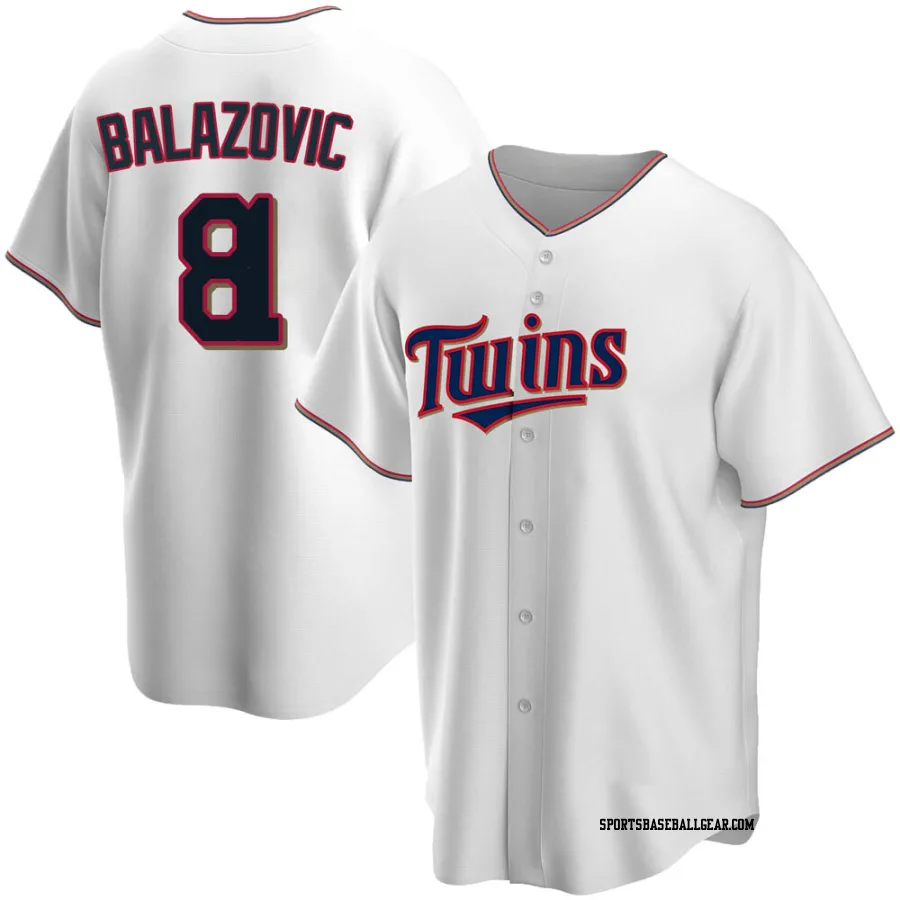 Jordan Balazovic Men's Minnesota Twins White Replica Home Jersey