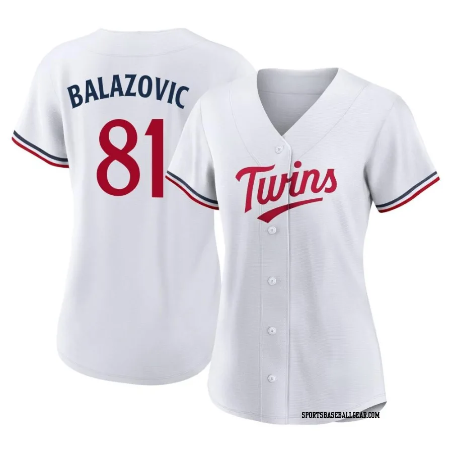 Jordan Balazovic Women's Minnesota Twins White Authentic Home Jersey