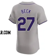 Jordan Beck Men's Colorado Rockies Gray Elite Road Jersey