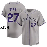 Jordan Beck Men's Colorado Rockies Gray Limited Road Jersey