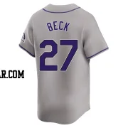 Jordan Beck Men's Colorado Rockies Gray Limited Road Jersey