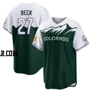 Jordan Beck Men's Colorado Rockies Green Replica 2022 City Connect Jersey